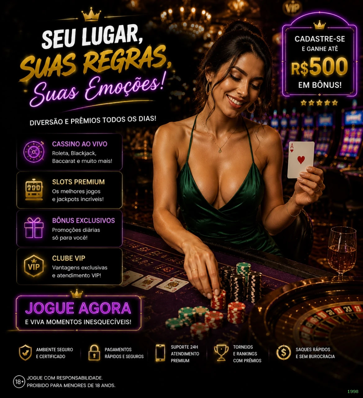 Desempenho do app 1998 em diferentes aparelhos